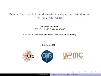 Refined Cauchy/Littlewood identities and partition functions of  the six-vertex model  Michael