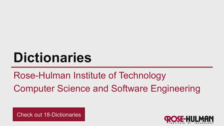 dictionaries