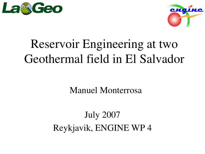 reservoir engineering at two