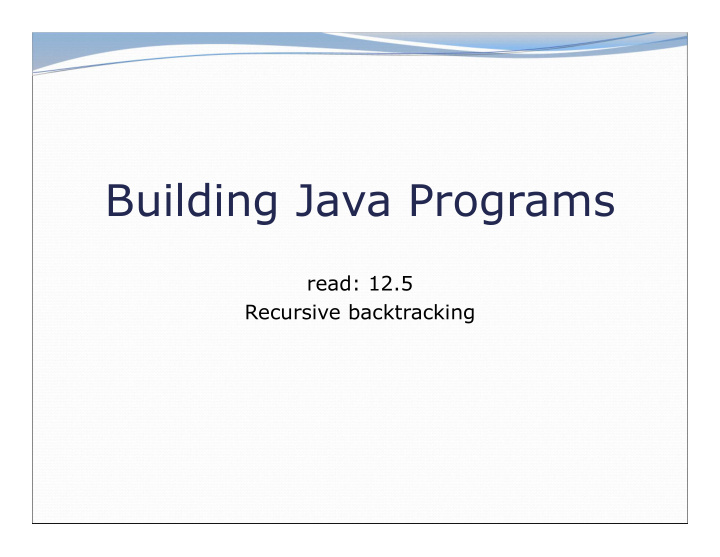 building java programs