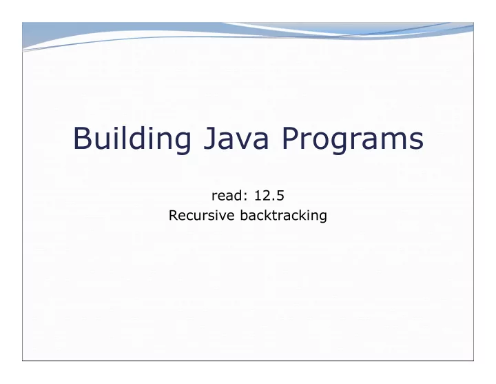 building java programs