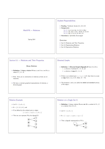 Student Responsibilities  Reading : Textbook, Section 8.1, 8.3, 8.5  Assignments :  Mat3770