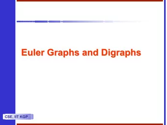 Euler Graphs and Digraphs  Graphs and Digraphs  Euler  CSE, IIT KGP  Euler Circuit  Circuit  Euler
