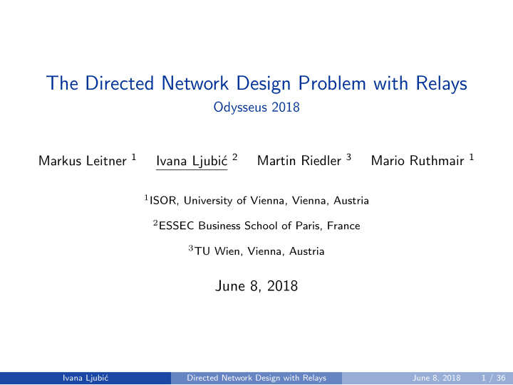 the directed network design problem with relays