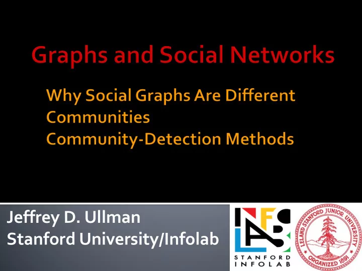 jeffrey d ullman stanford university infolab