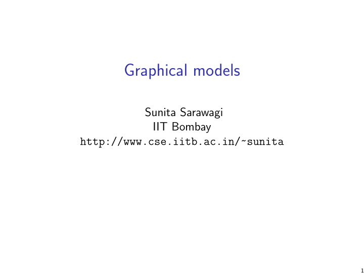 graphical models