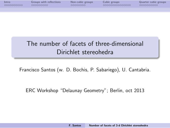 the number of facets of three dimensional dirichlet