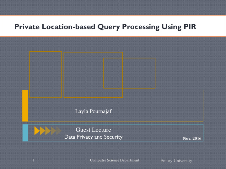 private location based query processing using pir