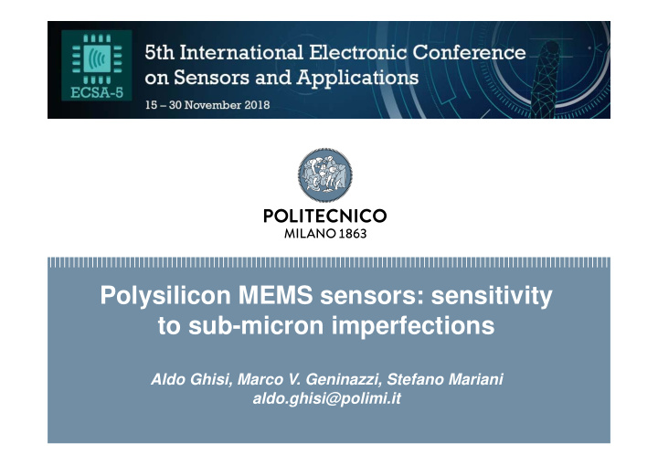 polysilicon mems sensors sensitivity to sub micron
