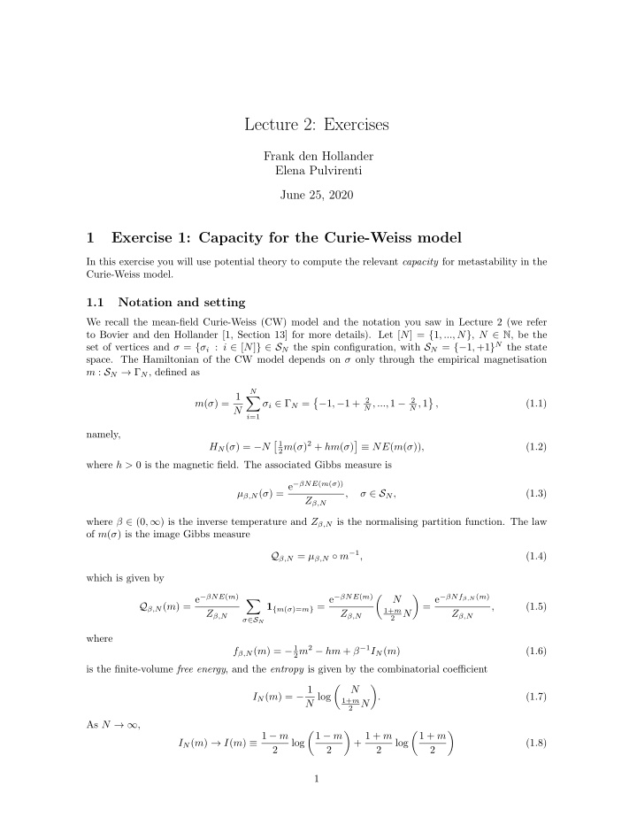 lecture 2 exercises