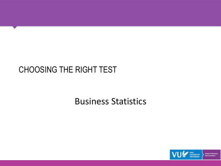 business statistics