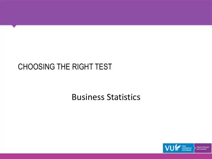 business statistics