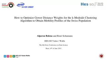 How to Optimize Gower Distance Weights for the k-Medoids Clustering  Algorithm to Obtain Mobility