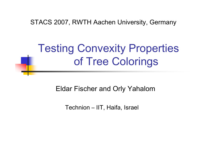 testing convexity properties of tree colorings