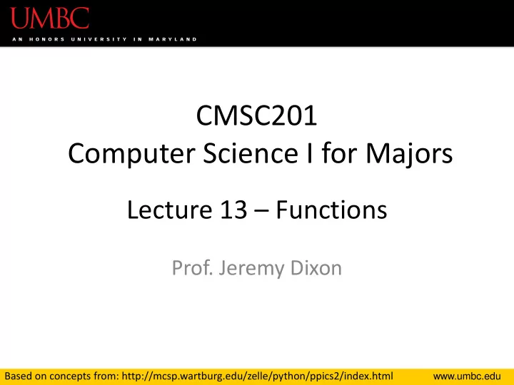 cmsc201 computer science i for majors