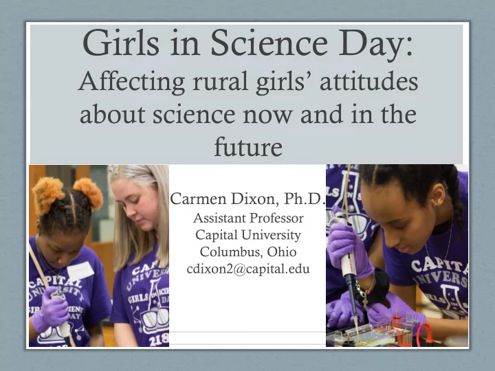 girls in science day