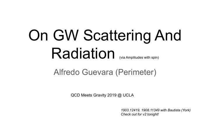 on gw scattering and