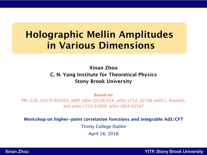 holographic mellin amplitudes in various dimensions