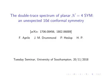 The double-trace spectrum of planar N = 4 SYM:  an unexpected 10d conformal symmetry  [arXiv: