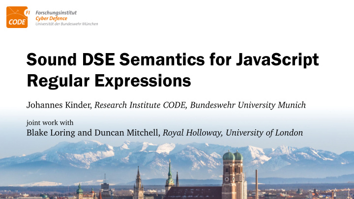 sound dse semantics for javascript regular expressions