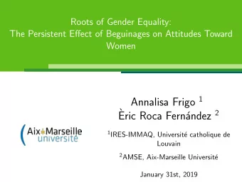 ` andez 2  Eric Roca Fern 1 IRES-IMMAQ, Universit  e catholique de  Louvain 2 AMSE,