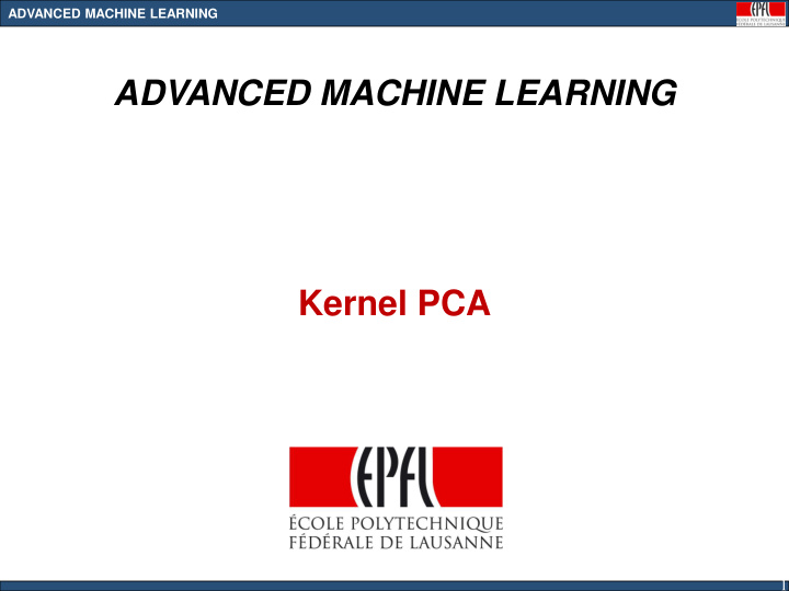 advanced machine learning kernel pca