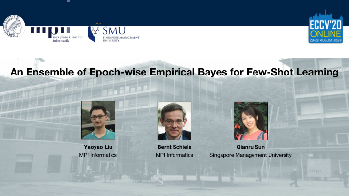 an ensemble of epoch wise empirical bayes for few shot