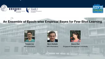An Ensemble of Epoch-wise Empirical Bayes for Few-Shot Learning  Yaoyao Liu  Bernt Schiele  Qianru