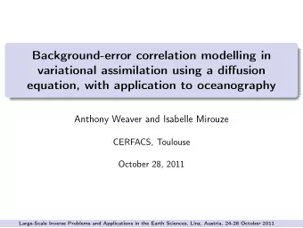 Background-error correlation modelling in  variational assimilation using a diffusion  equation,
