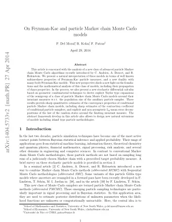 arXiv:1404.5733v2  [math.PR]  27 Apr 2014  Abstract  This article is concerned with the analysis of