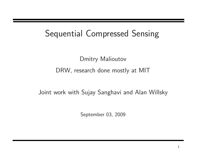 sequential compressed sensing