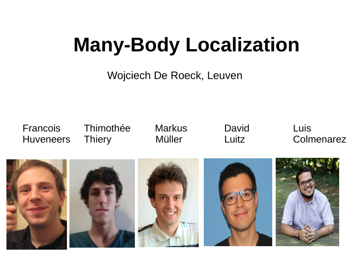 many body localization