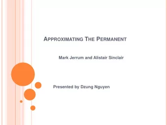 When                       Perm(A) = |M(G)| where M(G)    is the set of perfect matchings