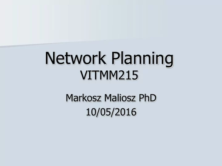 network planning