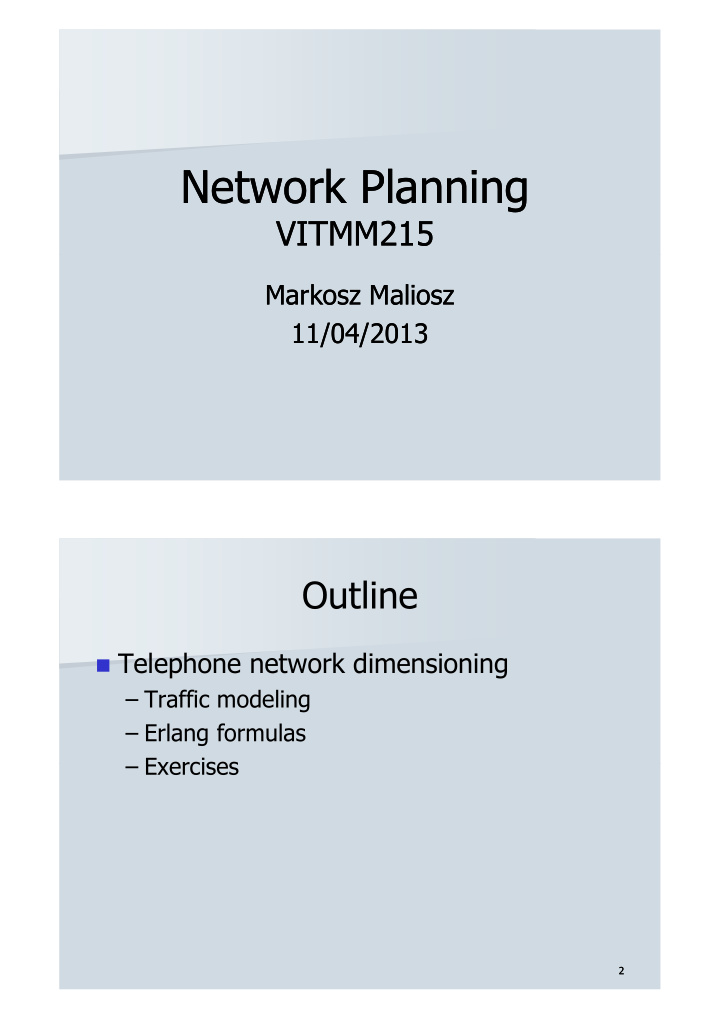 network planning network planning