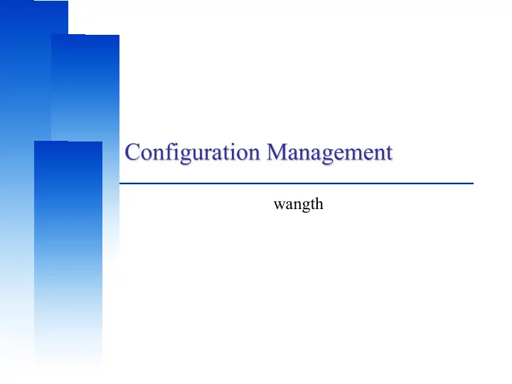 configuration management