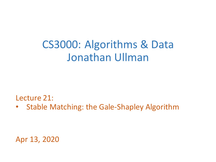 cs3000 algorithms data jonathan ullman