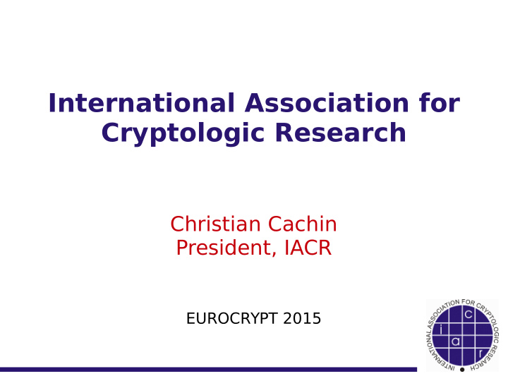 international association for cryptologic research