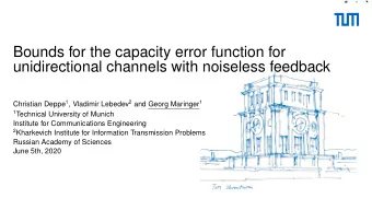 Bounds for the capacity error function for  unidirectional channels with noiseless feedback