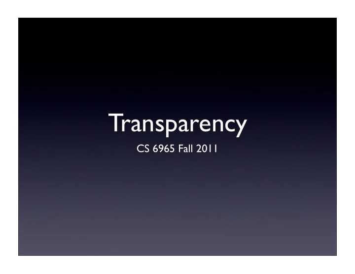 transparency