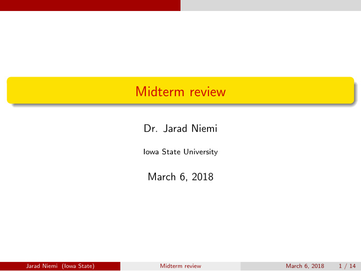 midterm review