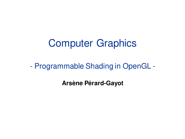 computer graphics