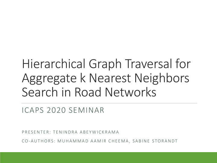hierarchical graph traversal for
