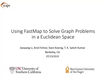 in a Euclidean Space  Jiaoyang Li, Ariel Felner, Sven Koenig, T. K. Satish Kumar  Berkeley, CA